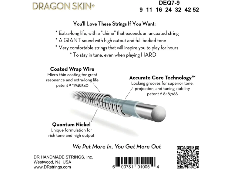 DR Strings DEQ-9 Dragon skin+ (009-042) 