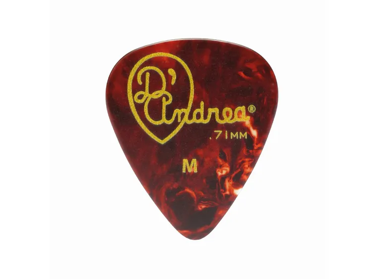 D'Andrea Shell Celluloid 351 - 0,71 Medium Pick Tin 12 pcs 