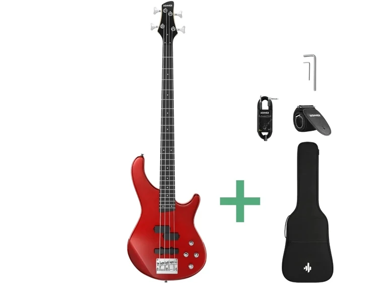 Donner DPJ-100R el-bass red 