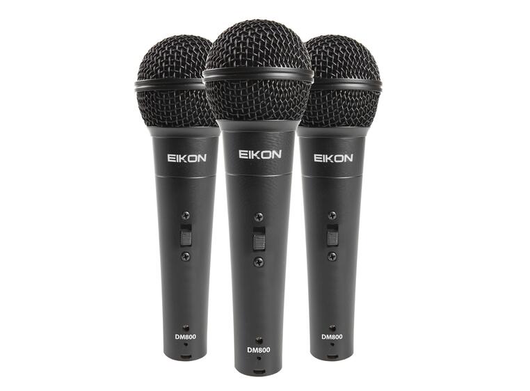 Eikon DM800Kit Kit3 Dynamic Microphones m/ switch