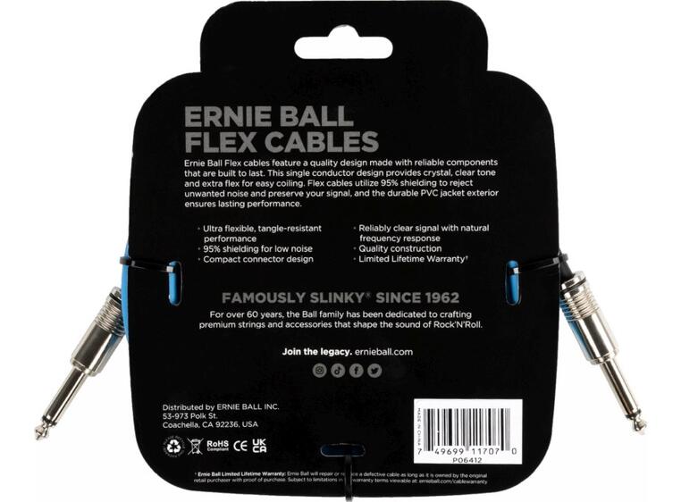 Ernie Ball 6412 Instrumentkabel 3m Blå