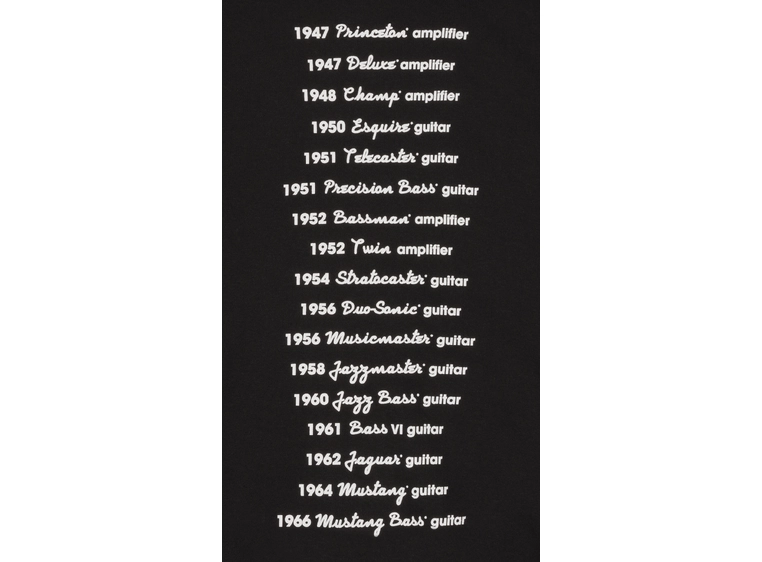 Fender Logo Date Back Hoodie, Black L 