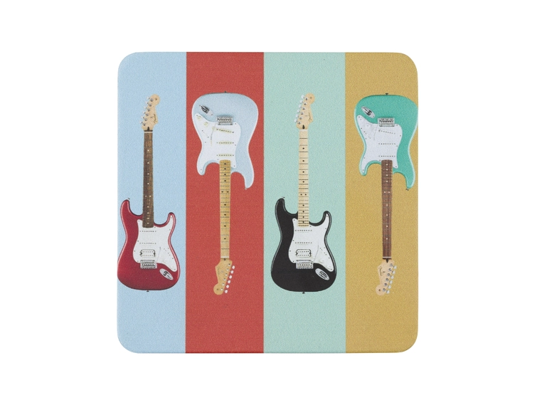 Fender Stratocaster Coaster Set Modern Design 
