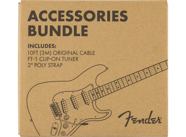Fender Tilbehør Bundlepack Kabel, tuner, reim 