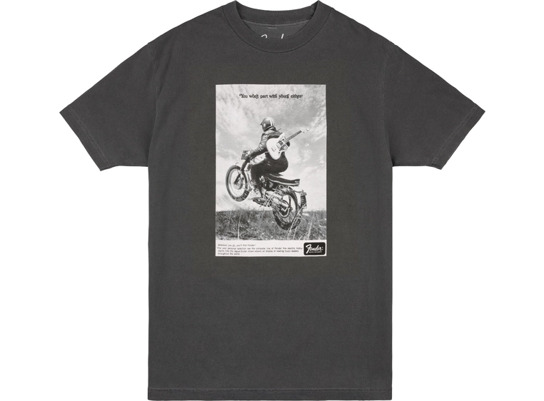 Fender Vintage Ad Biker Tee, Graphite XXL 