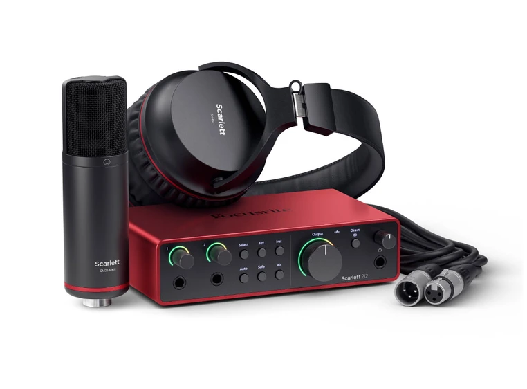Focusrite Scarlett STUDIO 2i2 Gen4 Inkl. mikrofon og hodetelefon 