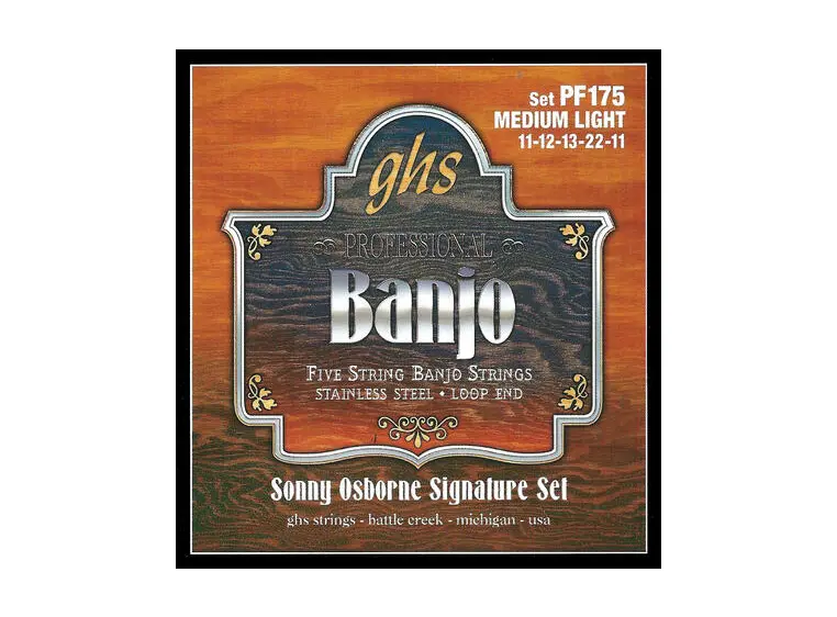 GHS PF175 Banjo 5-str (011-022) Sonny Osborne Signature Set 