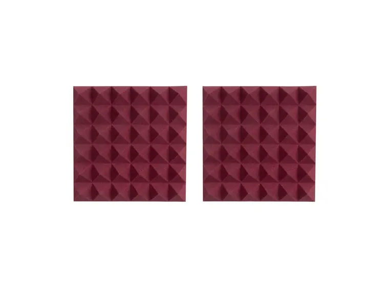 Gator Frameworks GFW-ACPNL1212PBDY-2PK 2 Pack of Burgundy 12x12" Acoustic Panel 