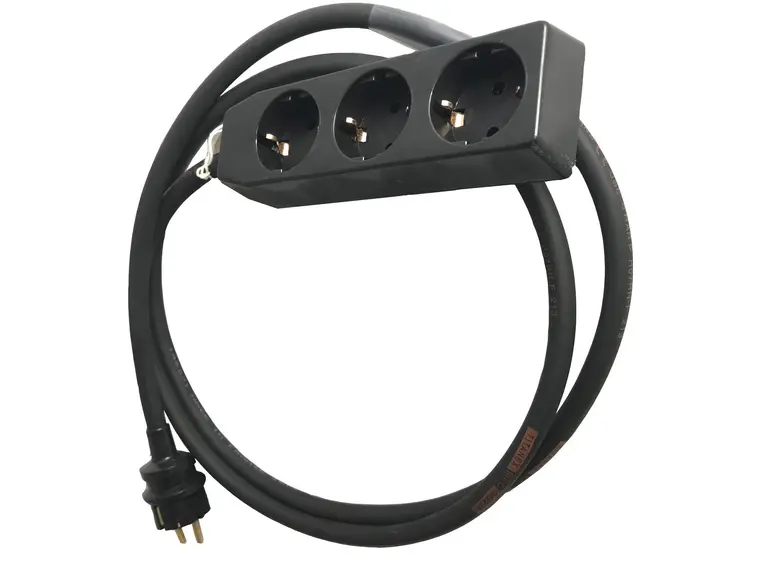 KAGU Nettkabel med 3x Schukouttak 2,5mm2 HO7RN-F kabel. 5 meter 