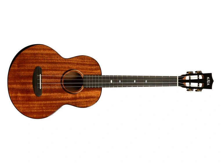Kala KA-CT-SMH-BG Contour All Solid Gloss Mahogany Baritone Ukulele, med bag 