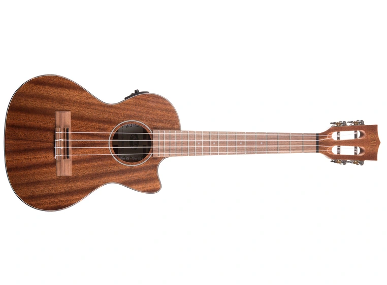 Kala KA-SMHTE-C-EQ Solid Mahogany Tenor Ukulele, EQ, Cutaway, Case, UC-T 