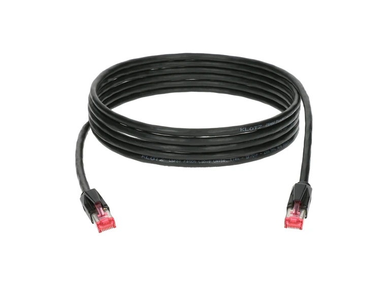 Klotz RAMCAT CAT5e SF/UTP RJ45 Patch PVC sort 0,5 m 