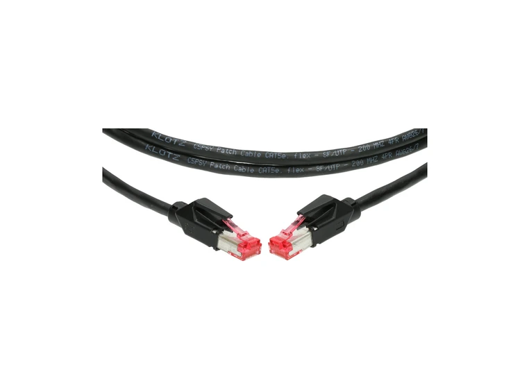 Klotz RAMCAT CAT5e SF/UTP RJ45 Patch PVC sort 0,5 m 