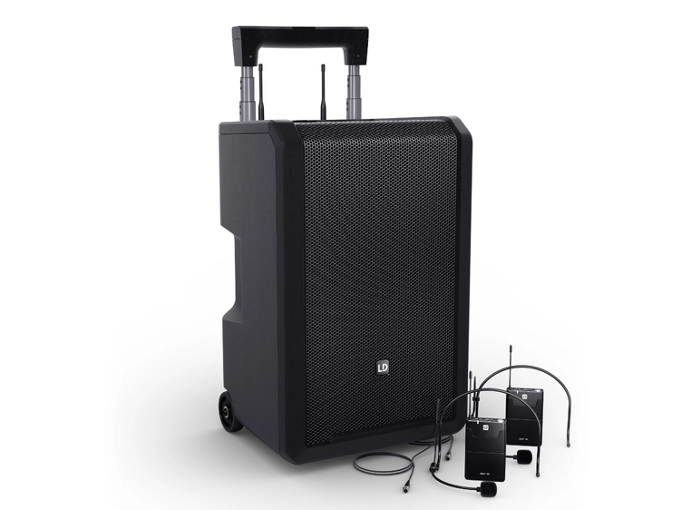 LD Systems ANNY 10 BPH 2 B5 Kompakt-PA Batteri/BT, 2 trådløse bøylesystemer 