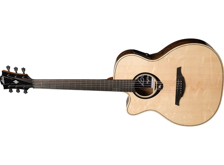Lag Guitars HV30-L-ACE Lefthand HyVibe 30 Auditorium Cutaway Gloss 