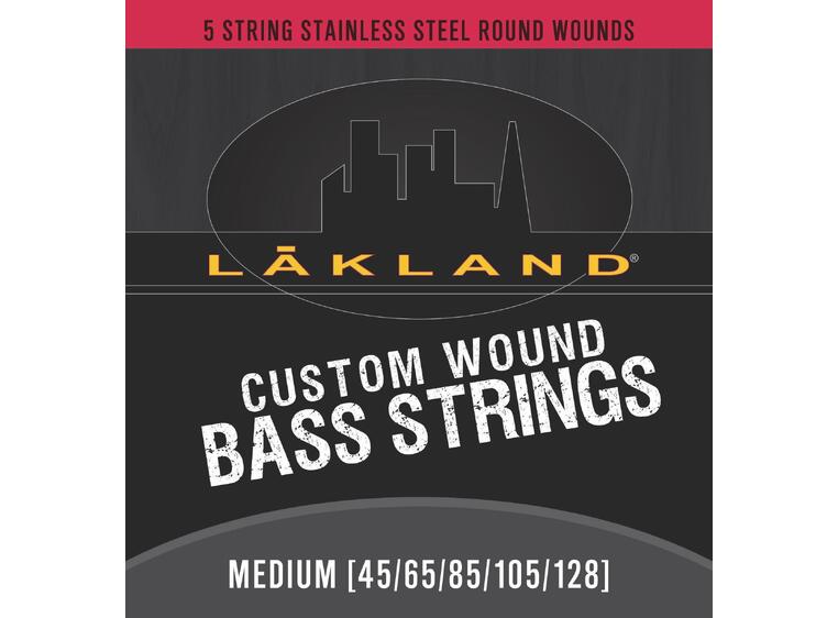 Lakland Custom Wound Stainless Steel (045-128) 5-String, Medium