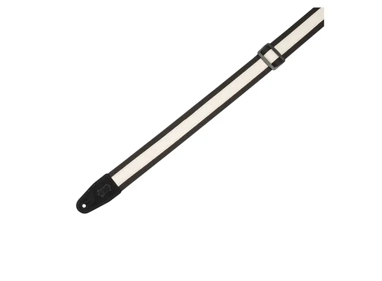 Levy's MC2CG-BLK-CRM 2'' Cotton Combo Adjustable to 60'' CRM Leather Strip on 