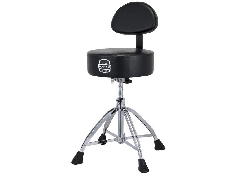 Mapex T870 - Drum Throne with backrest Round top and double braced quad legs