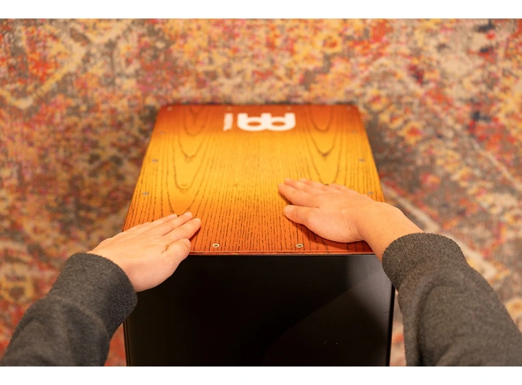 Meinl MCAJ100BK-SAF Headliner Snare Cajon Black - Sonoran Amber Fade 