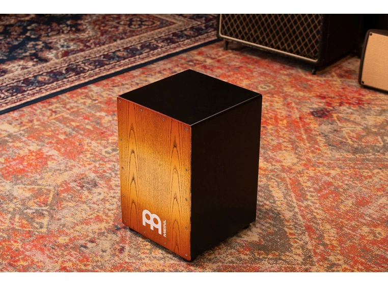 Meinl MCAJ100BK-SAF Headliner Snare Cajon Black - Sonoran Amber Fade 