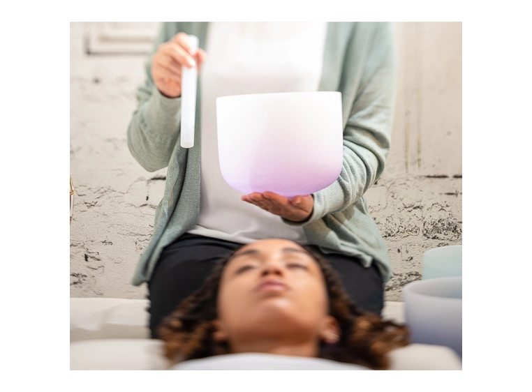 Meinl Sonic En. CSBC8B Crystal Singing Bowl 8 / B / 440Hz Crown Chakra, Purple 