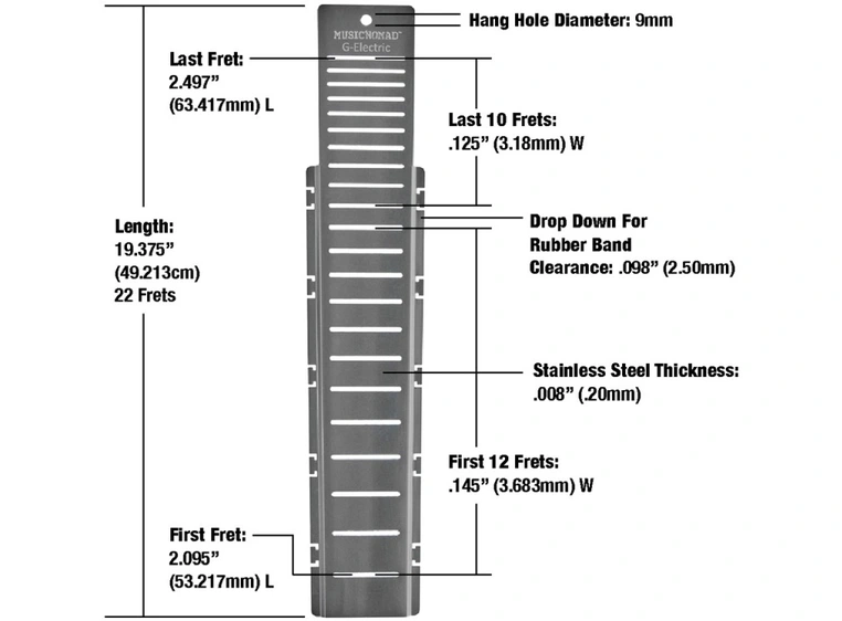 MusicNomad MN801 Fret-shield G-24.75" Fits Gibson 24.75" scale 