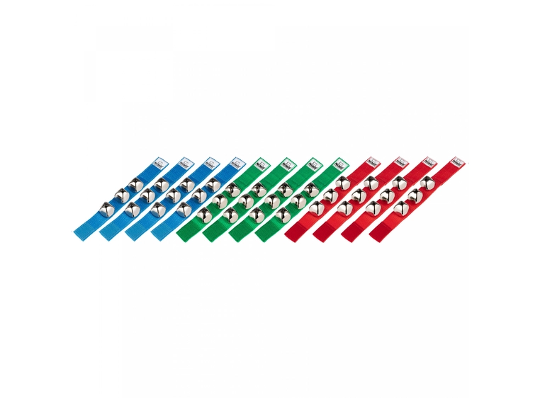 NINO PERCUSSION NINOSET961 Wrist Bell Set, 12 pcs 