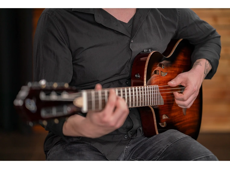 Ortega RTPDLX-ACA-L Nylonstr. gitar med mik, Thin, Slim neck, Left 