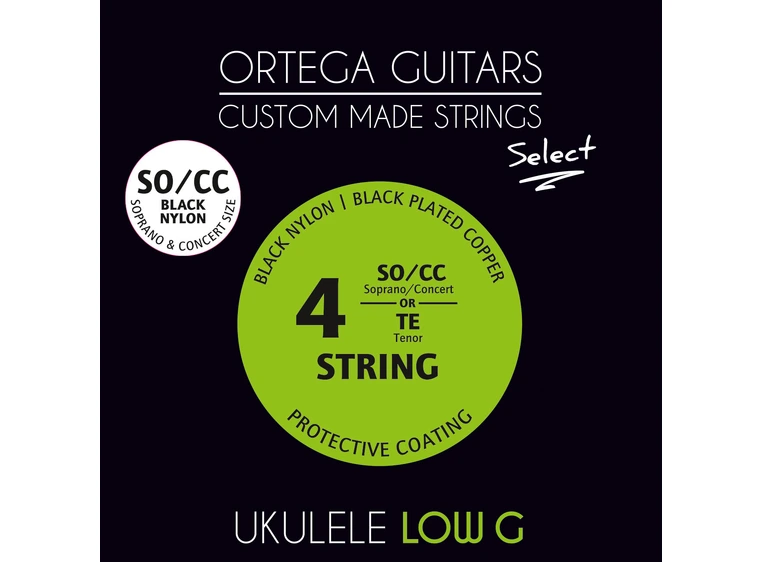 Ortega UKSBK-SOCC-LG Ukulelestrenger Sopran/Concert Ukulele, Low G 