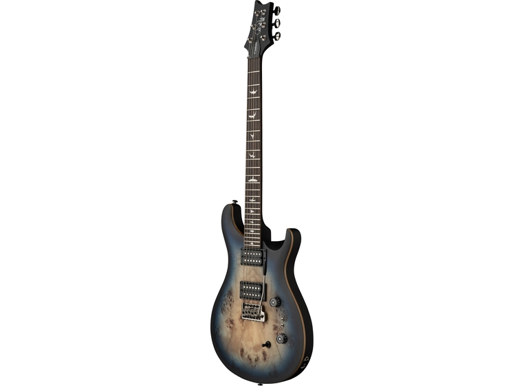 PRS SE Exotic CU24-08 Poplar Burl Lake Blue Midnight Burst 