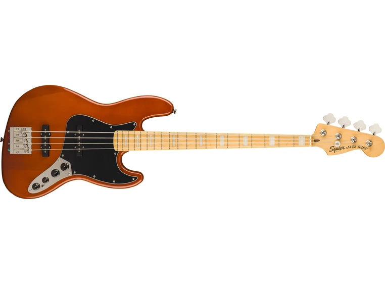 Squier Classic Vibe '70s Jazz Bass Active, Maple, Black Pickguard, Mocha 