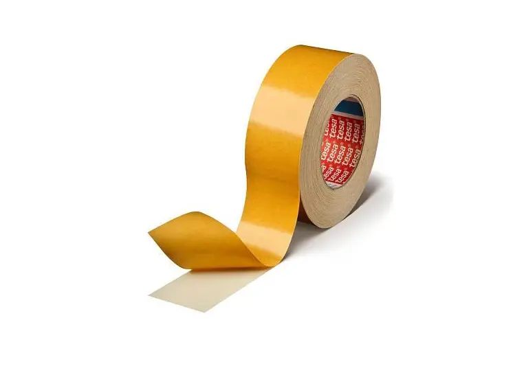 TESA 4964 Høykvalitets Dobbeltsidig tape 9mm x 50m, hvit (brun papirliner) 