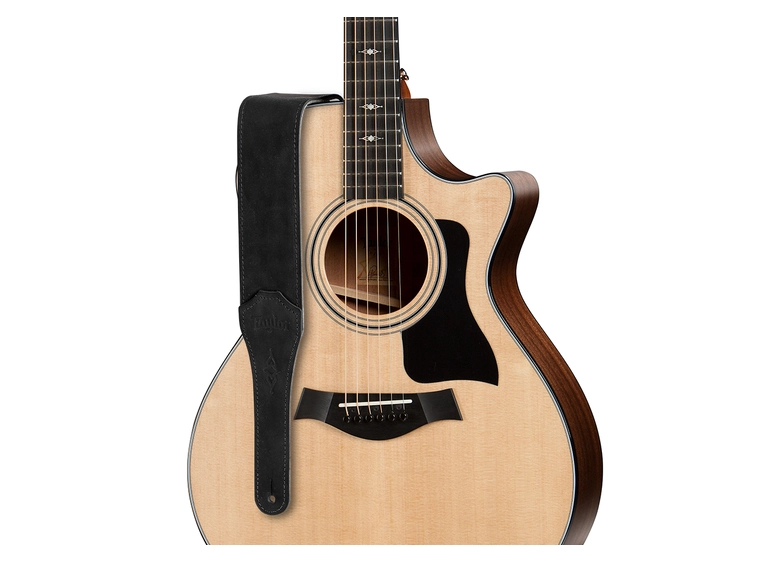 Taylor Gemstone Strap, Sanded Suede Black, 2.5" 