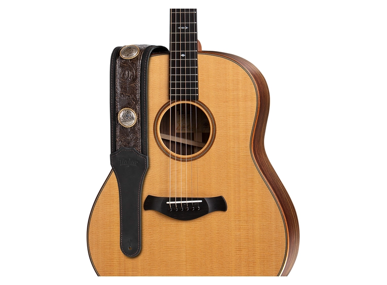Taylor Grand Pacific Strap Brown Leather/Ni Concho, 3" 