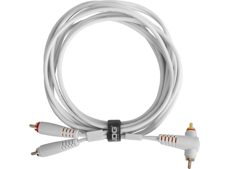UDG Gear Lydkabel 2x RCA - 2x Vinkel RCA White 3m 