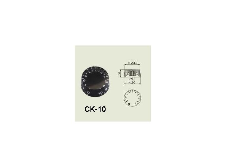 Wilkinson CK-10 el-gitar Control knob black metal