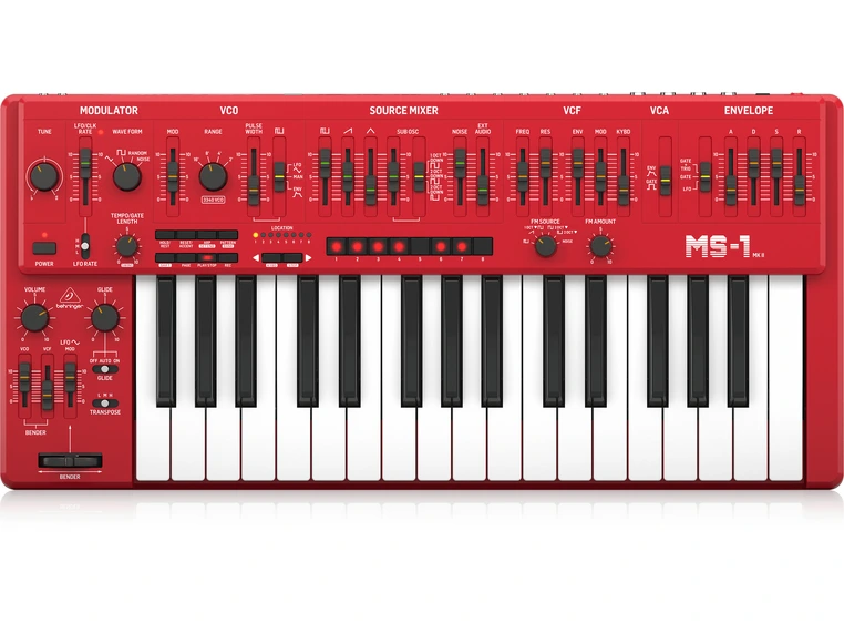 Behringer MS-1 MK II Red Analog Synthesizer 