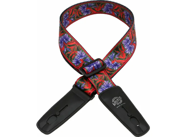 D'Andrea Lock-It Strap 2" Bob Masse Purple Flowers 