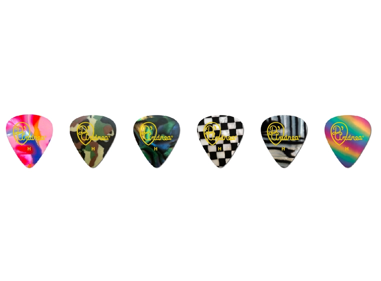 D'Andrea Wild Celluloid 351 - 0.96 Heavy Assorted Pick Pack 12 pcs 
