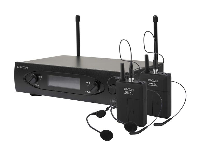 Eikon WM101DHV2 wireless system two channel uhf fix freq