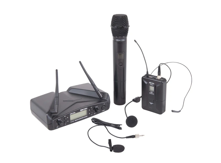 Eikon WM700DKit UHF PLL Wireless Mic 16 FREQ Headset+Hand 