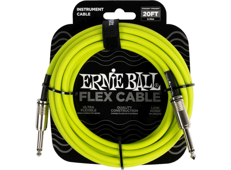 Ernie Ball 6419 instrumentkabel 6m Grønn 