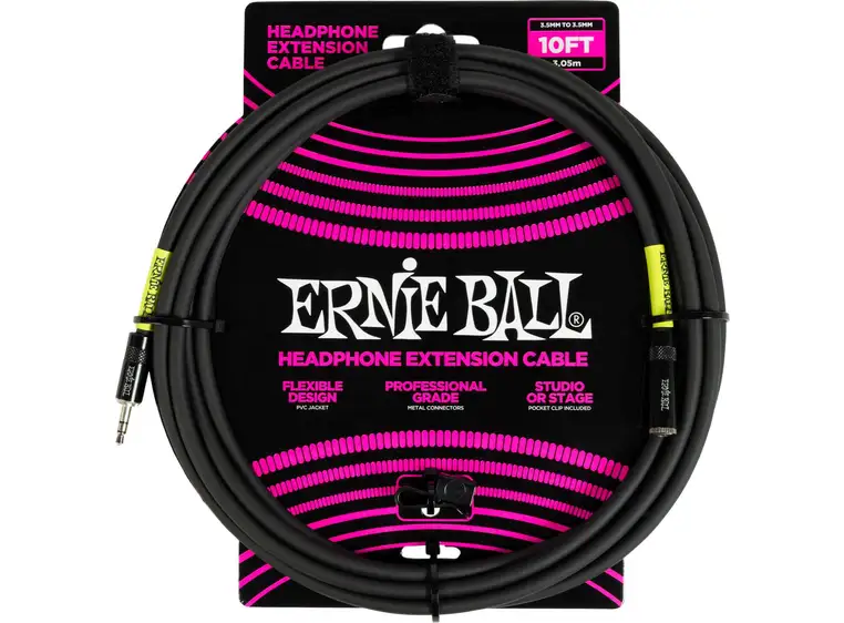 Ernie Ball 6424 Headphone Ext. Cable 3m, 3.5 mm hunn - 3.5 mm hann 