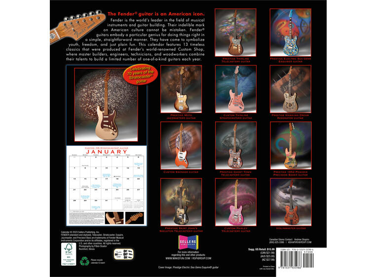Fender Custom Shop 2024 Calendar