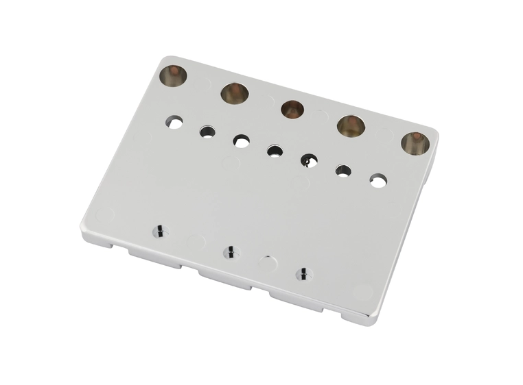 Fender HiMass String-Through 4 Bass Bridge Assembly, Brass Saddles, Chrome 