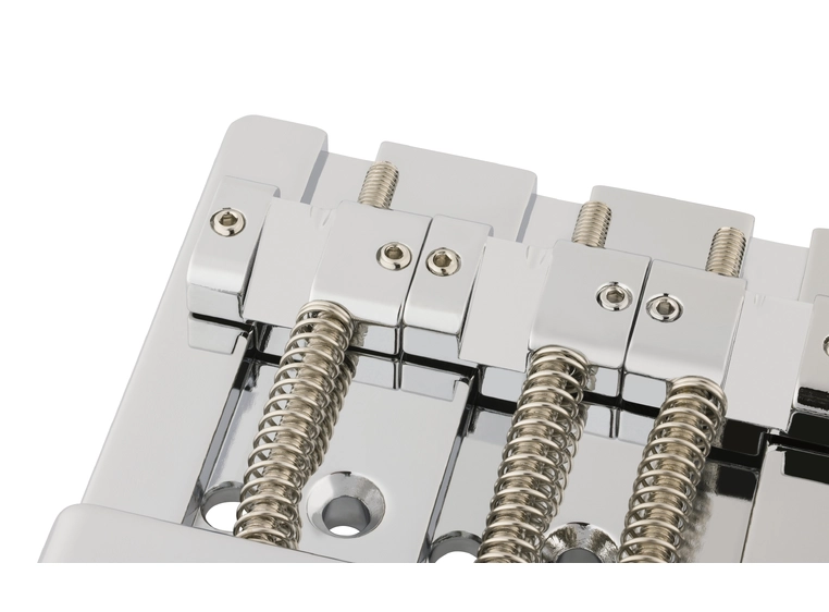 Fender HiMass String-Through 4 Bass Bridge Assembly, Brass Saddles, Chrome 