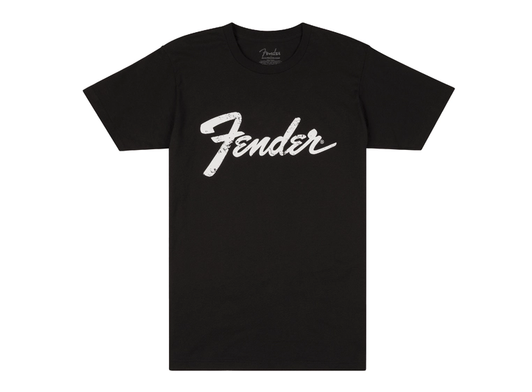 Fender Logo Date Back Tee, Black, S 