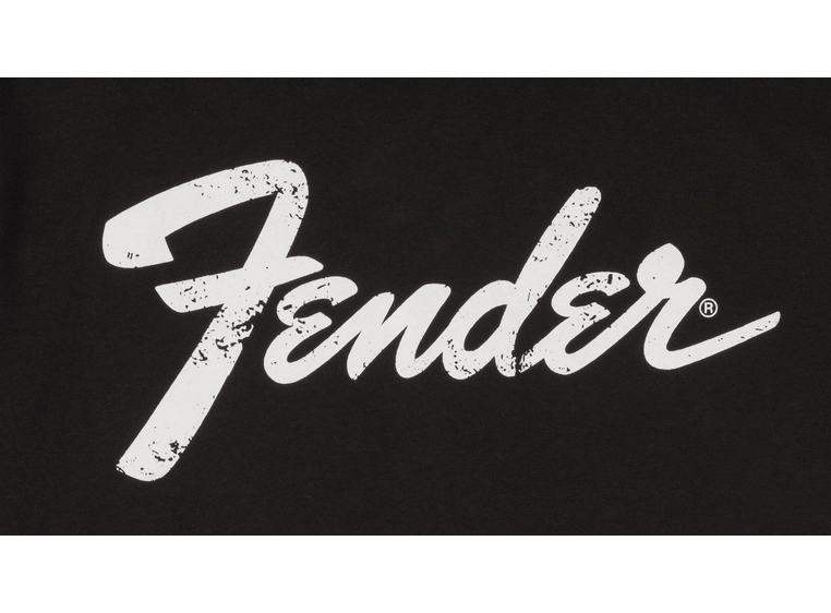 Fender Logo Date Back Tee, Black, S 