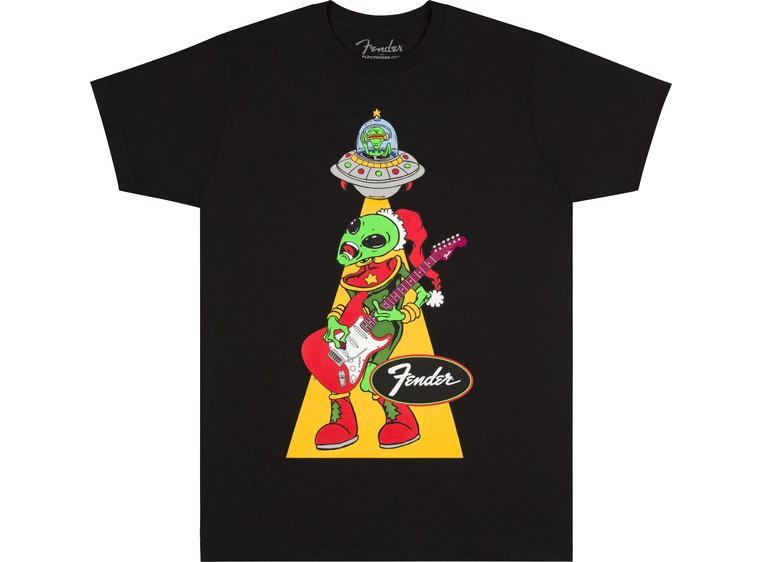 Fender Ugly Christmas Tee Alien, Black L 