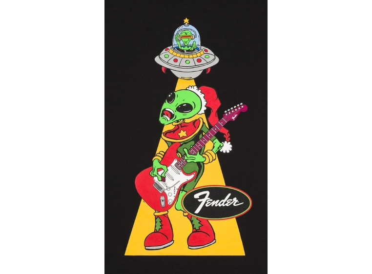 Fender Ugly Christmas Tee Alien, Black L 